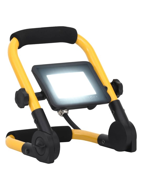 Led prožektors ar rokturi, 20 w, vēsi balta gaisma