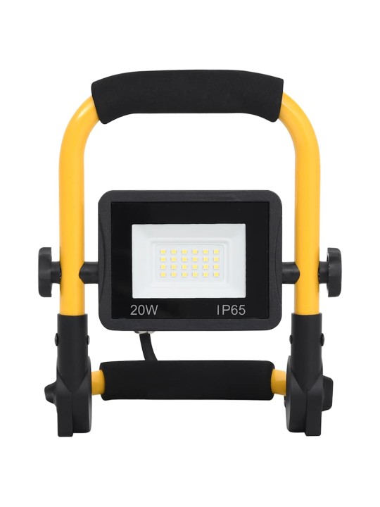 Led prožektors ar rokturi, 20 w, vēsi balta gaisma