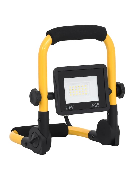 Led prožektors ar rokturi, 20 w, vēsi balta gaisma