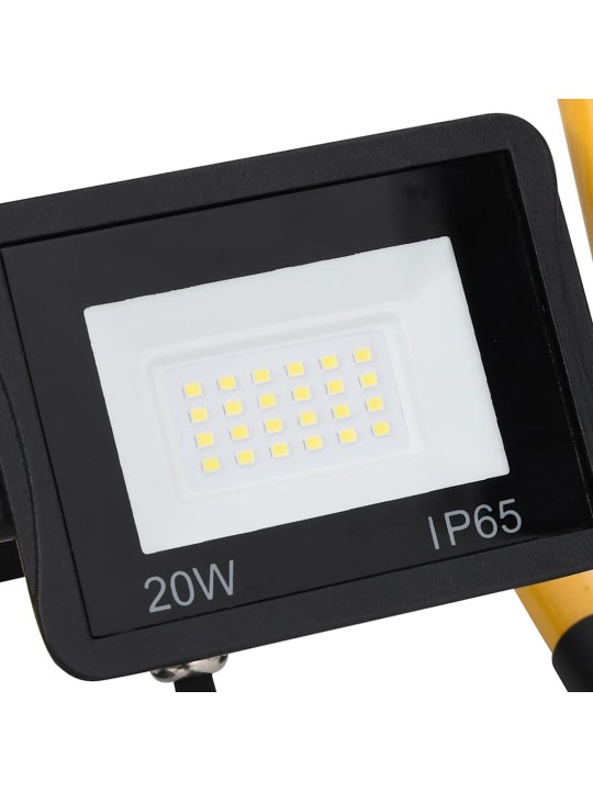 Led prožektors ar rokturi, 20 w, vēsi balta gaisma