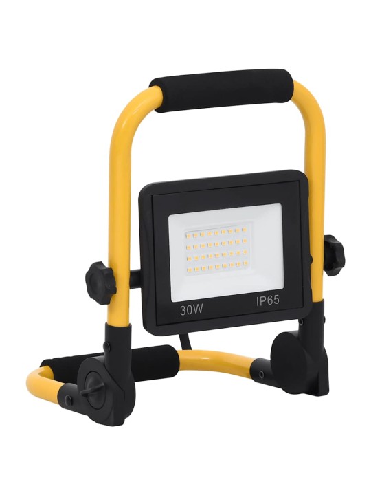 Led prožektors ar rokturi, 30 w, vēsi balta gaisma