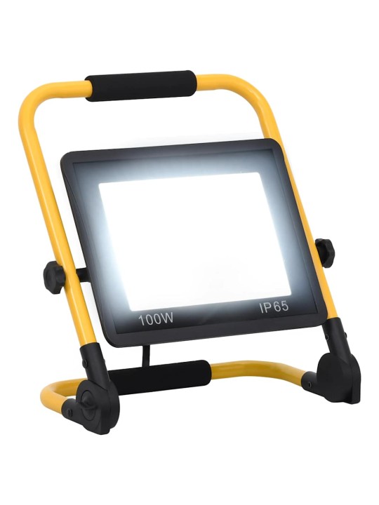 Led prožektors ar rokturi, 100 w, vēsi balta gaisma