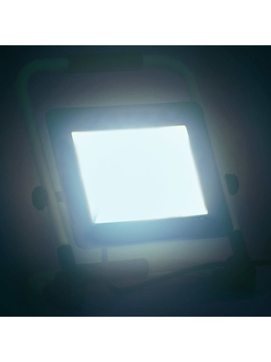 Led prožektors ar rokturi, 100 w, vēsi balta gaisma