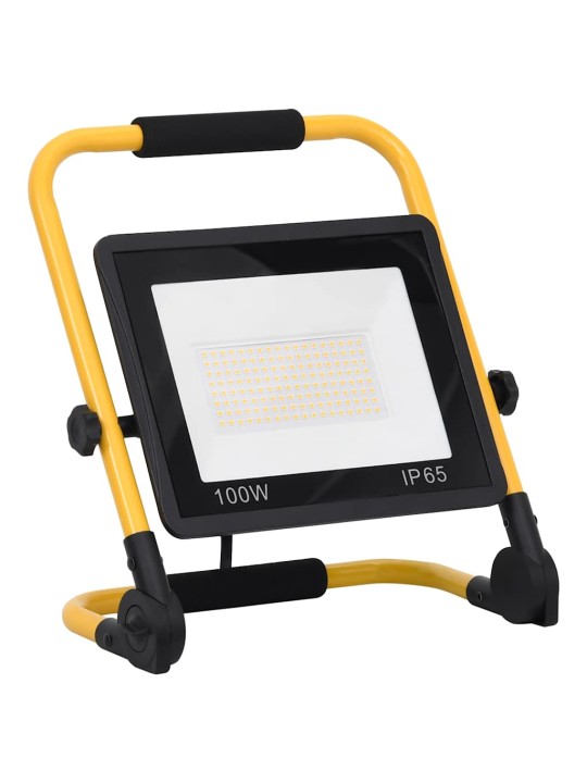Led prožektors ar rokturi, 100 w, vēsi balta gaisma