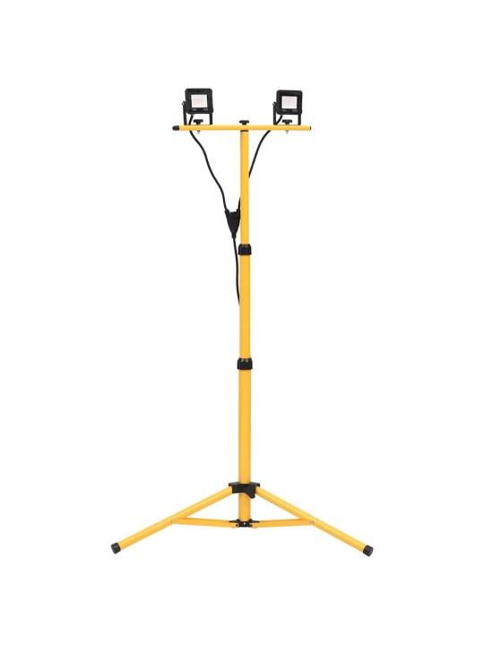 Led prožektors ar statīvu, 2x10 w, silti balta gaisma