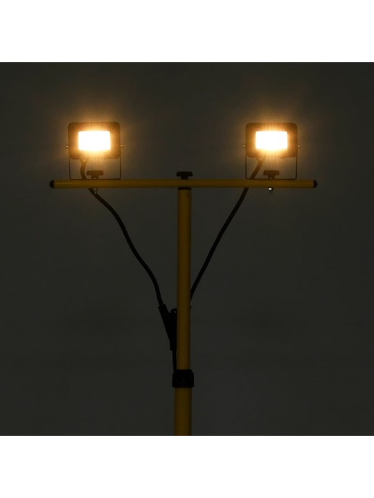 Led prožektors ar statīvu, 2x10 w, silti balta gaisma