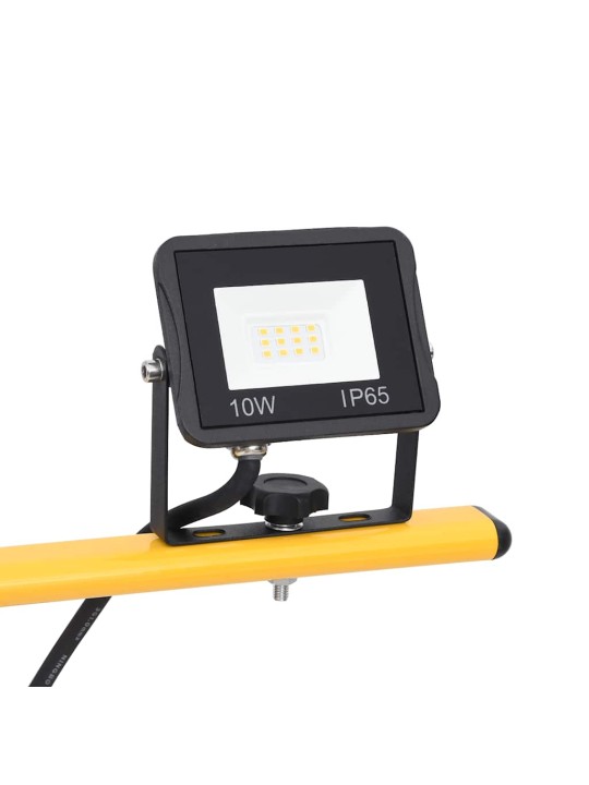Led prožektors ar statīvu, 2x10 w, silti balta gaisma