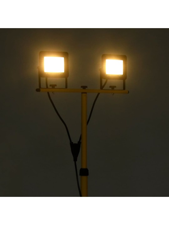 Led prožektors ar statīvu, 2x20 w, silti balta gaisma