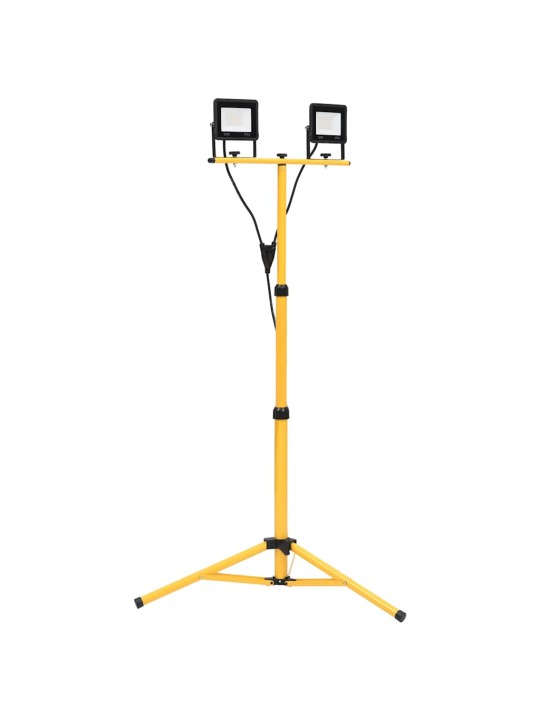 Led prožektors ar statīvu, 2x30 w, silti balta gaisma