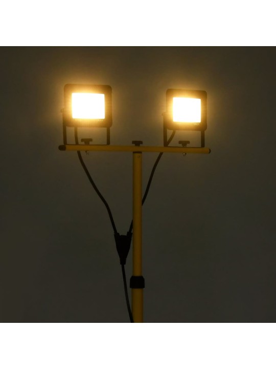 Led prožektors ar statīvu, 2x30 w, silti balta gaisma