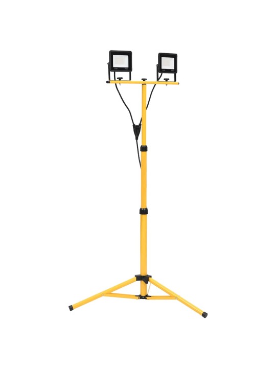 Led prožektors ar statīvu, 2x50 w, silti balta gaisma