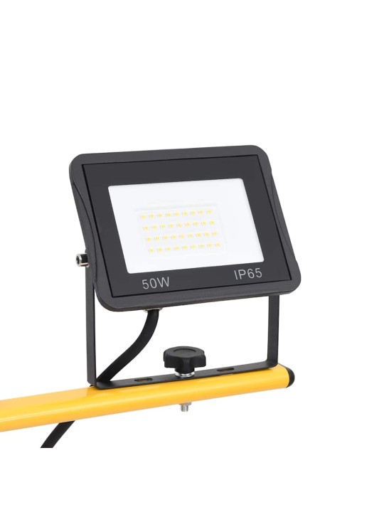 Led prožektors ar statīvu, 2x50 w, silti balta gaisma