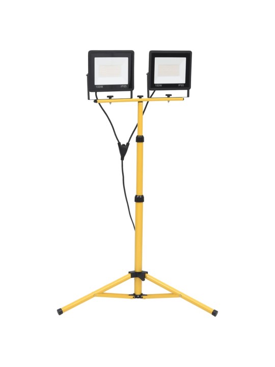 Led prožektors ar statīvu, 2x100 w, silti balta gaisma