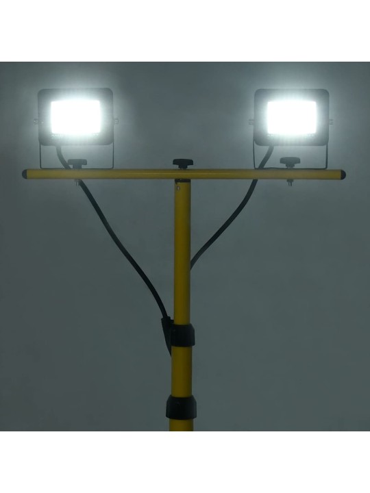 Led prožektors ar statīvu, 2x20 w, vēsi balta gaisma