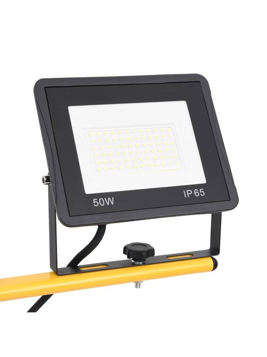 Led prožektors ar statīvu, 2x50 w, vēsi balta gaisma