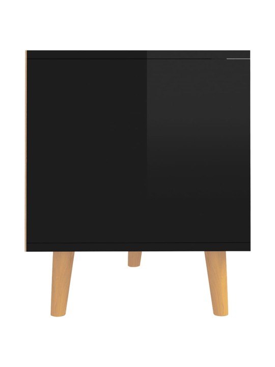 Tv skapītis, spīdīgi melns, 90x40x48,5 cm, inženierijas koks