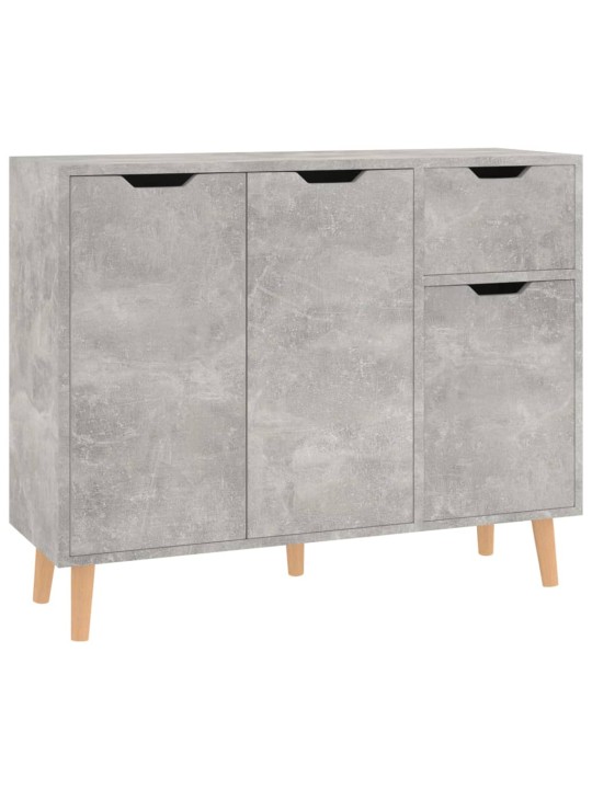 Kumode, betona pelēka, 90x30x72 cm, inženierijas koks