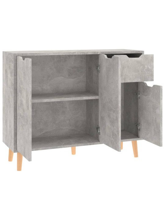 Kumode, betona pelēka, 90x30x72 cm, inženierijas koks