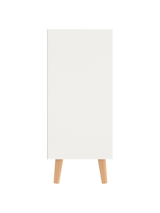 Kumode, balta, ozola krāsa, 90x30x72 cm, inženierijas koks
