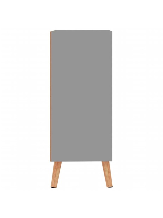 Kumode, pelēka, 60x30x72 cm, inženierijas koks