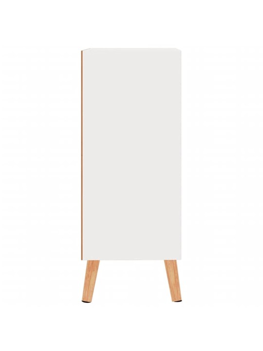 Kumode, spīdīgi balta, 60x30x72 cm, inženierijas koks