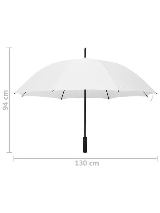 Lietussargs, balts, 130 cm
