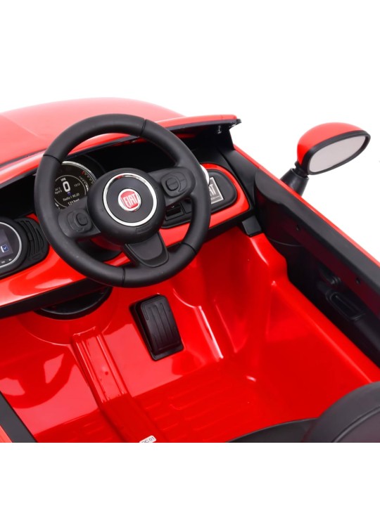 Elektriska bērnu automašīna fiat 500, sarkana