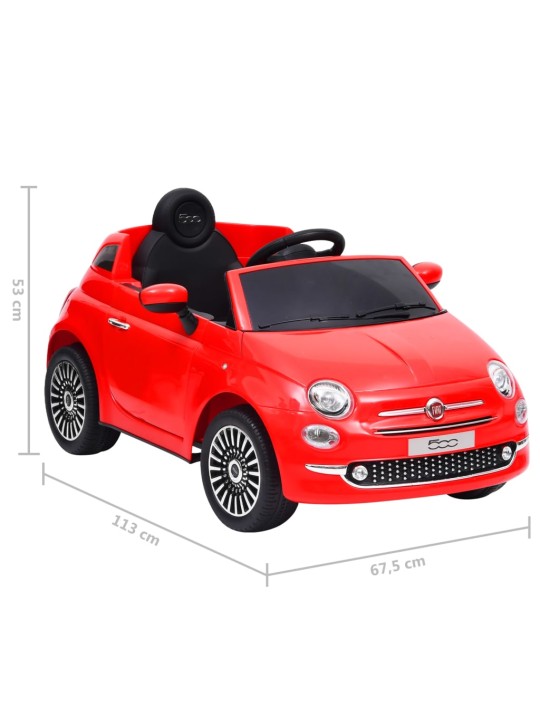 Elektriska bērnu automašīna fiat 500, sarkana