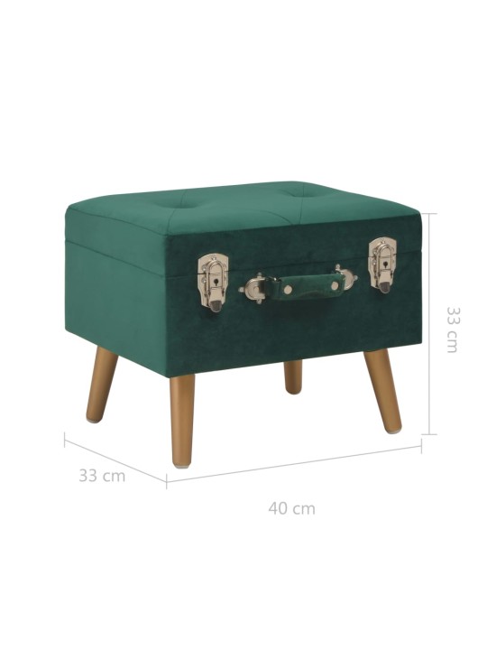 Sols ar kasti, 40 cm, zaļš samts