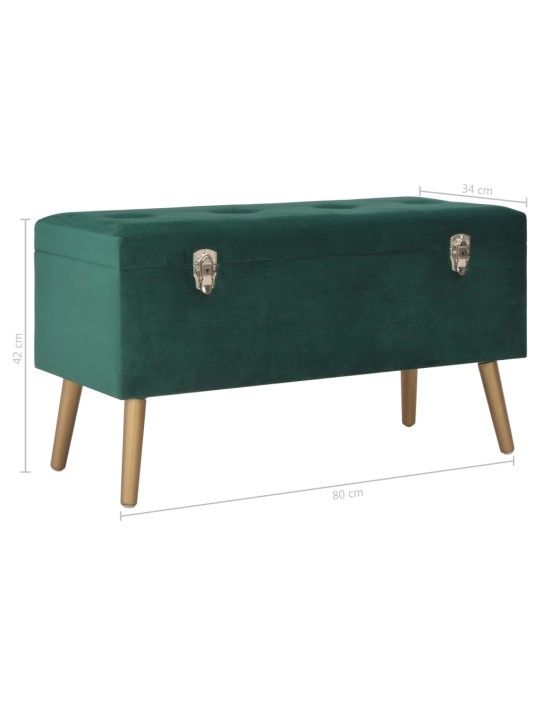 Sols ar kasti, 80 cm, zaļš samts