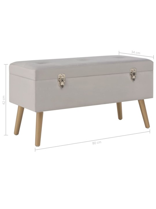 Sols ar kasti, 80 cm, pelēks samts