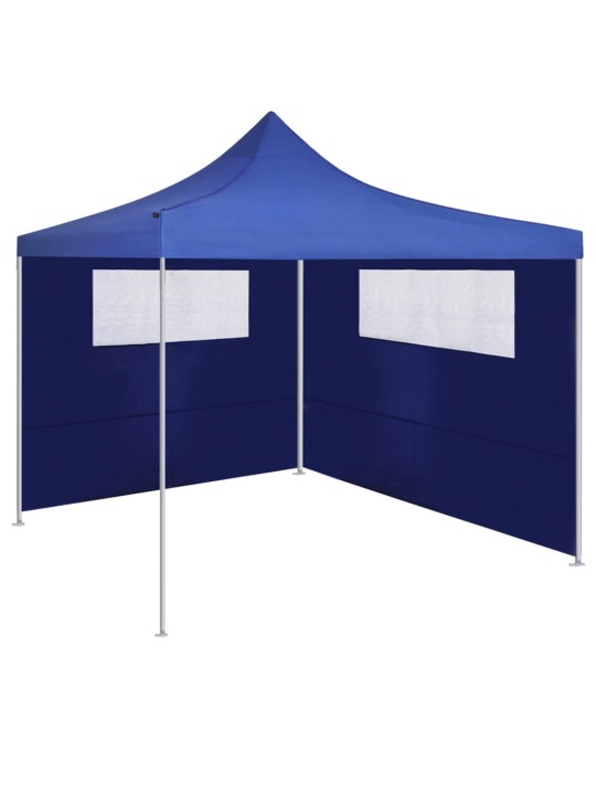 Dārza nojumes siena ar logiem, 6x2 m, zila