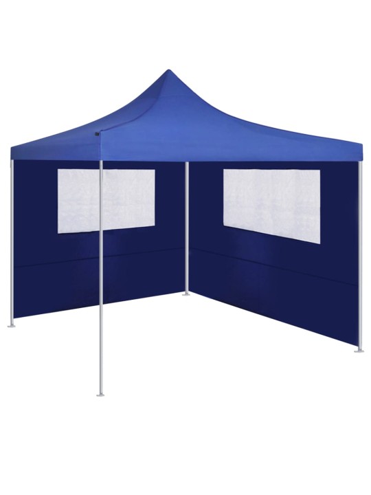 Dārza nojumes siena ar logiem, 4x2 m, zila