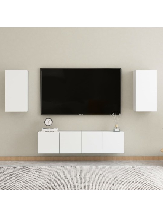 Tv skapītis, balts, 30,5x30x60 cm, inženierijas koks
