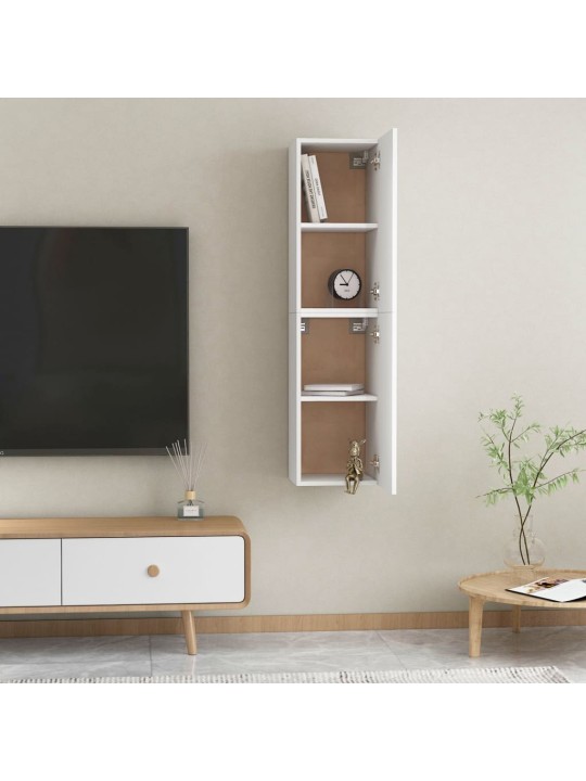 Tv skapīši, 2 gb., 30,5x30x60 cm, balti, inženierijas koks