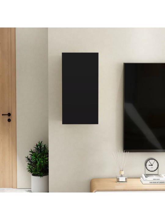 Tv skapītis, 30,5x30x60 cm, melns, inženierijas koks