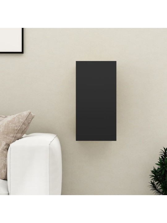 Tv skapītis, 30,5x30x60 cm, melns, inženierijas koks