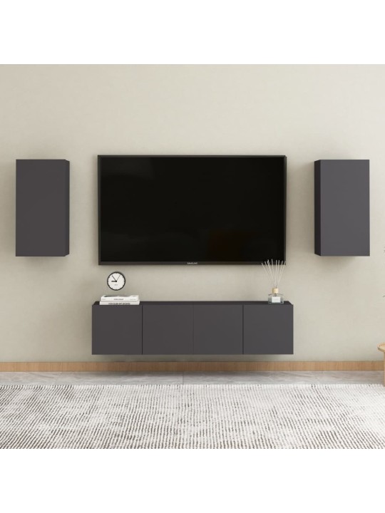 Tv skapītis, 30,5x30x60 cm, pelēks, inženierijas koks