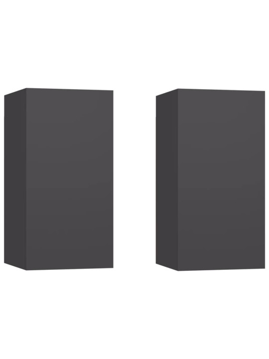 Tv skapīši, 2 gb., 30,5x30x60 cm, pelēki, inženierijas koks
