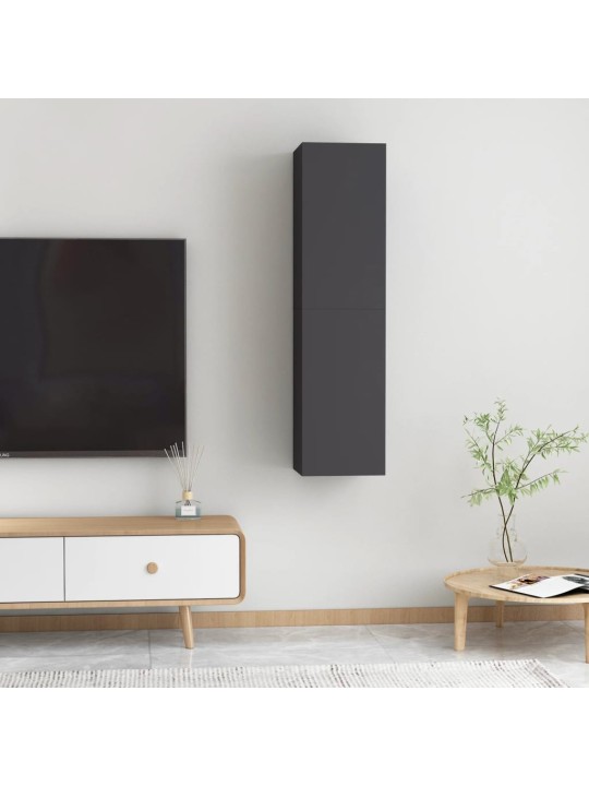 Tv skapīši, 2 gb., 30,5x30x60 cm, pelēki, inženierijas koks