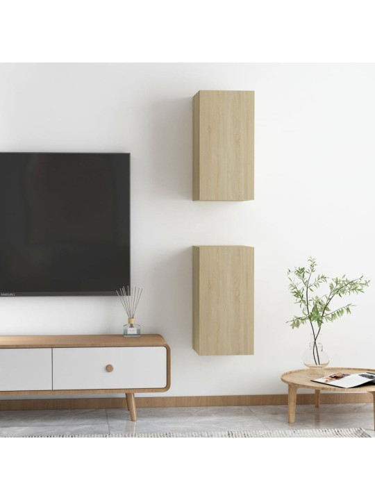 Tv skapīši, 2 gab., 30,5x30x60 cm, ozola, inženierijas koks