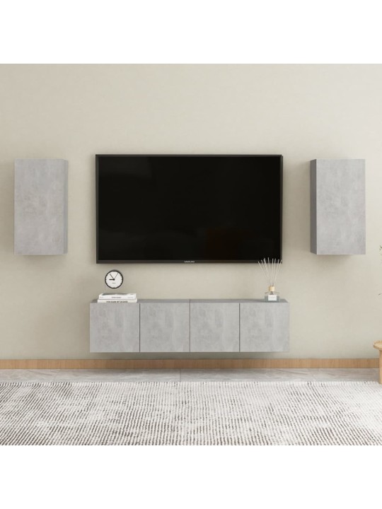 Tv skapītis, 30,5x30x60 cm, betonpelēks, inženierijas koks