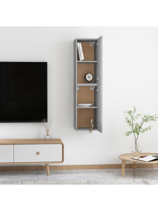 Tv skapīši, 2 gb., 30,5x30x60cm, betonpelēki, inženierijas koks
