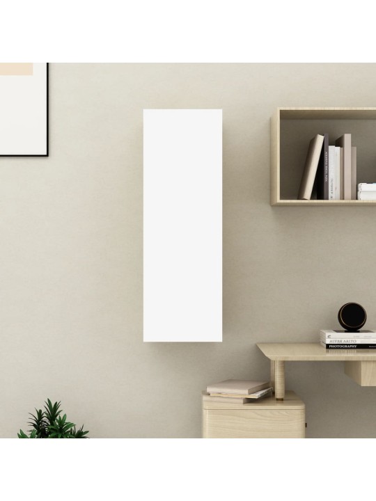Tv skapītis, 30,5x30x90 cm, balts, inženierijas koks