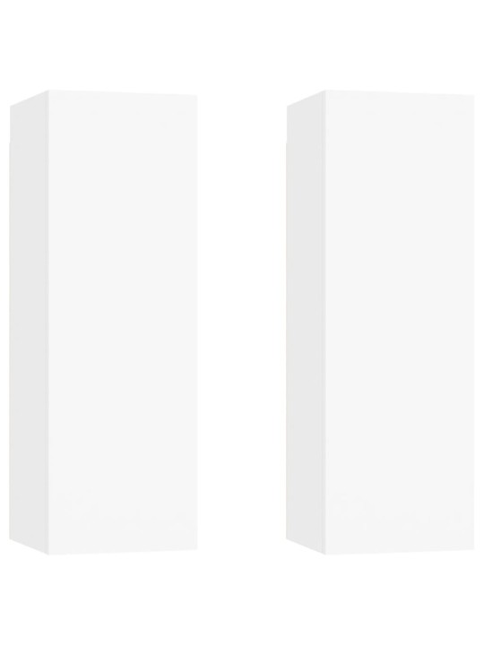 Tv skapīši, 2 gb., 30,5x30x90 cm, balti, inženierijas koks