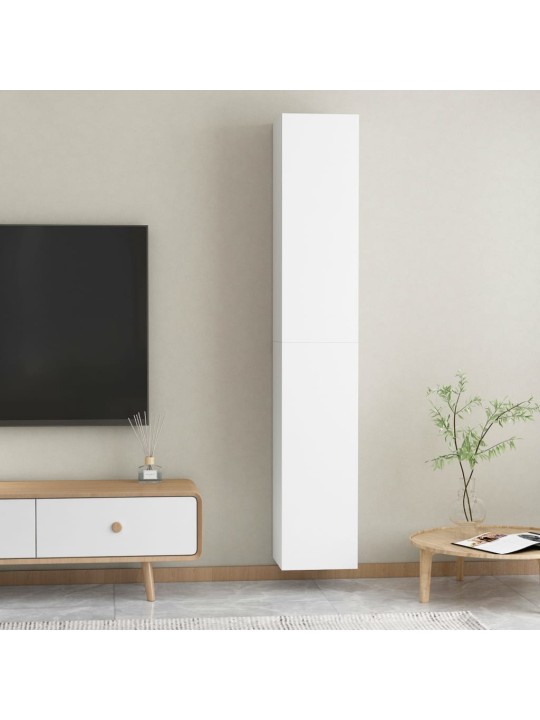 Tv skapīši, 2 gb., 30,5x30x90 cm, balti, inženierijas koks