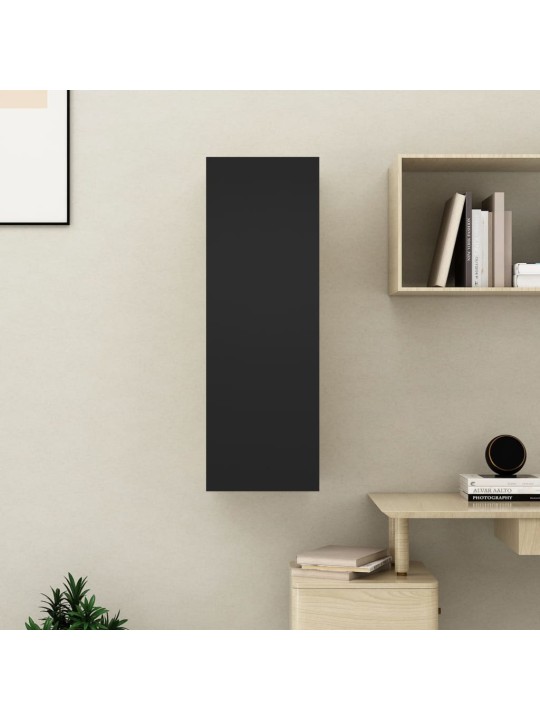 Tv skapītis, 30,5x30x90 cm, melns, inženierijas koks