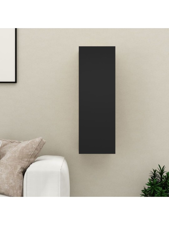 Tv skapītis, 30,5x30x90 cm, melns, inženierijas koks