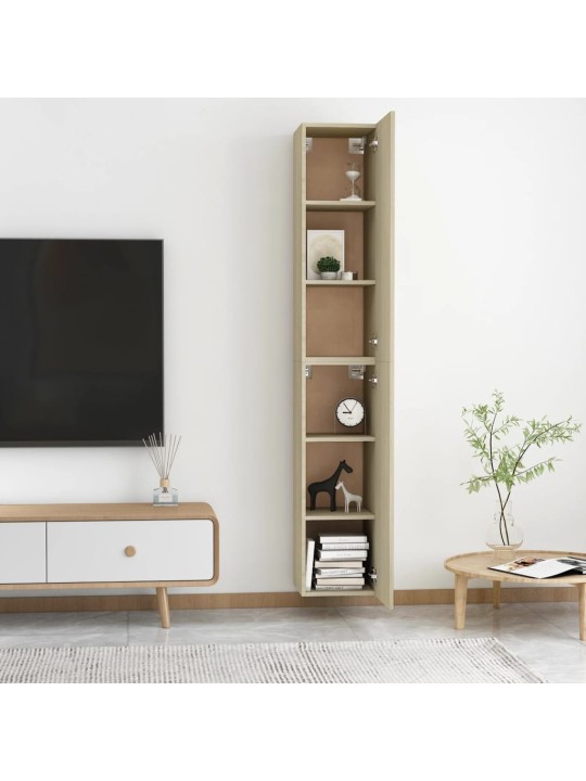 Tv skapīši, 2 gab., 30,5x30x90 cm, ozola, inženierijas koks