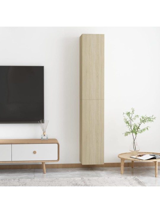Tv skapīši, 2 gab., 30,5x30x90 cm, ozola, inženierijas koks